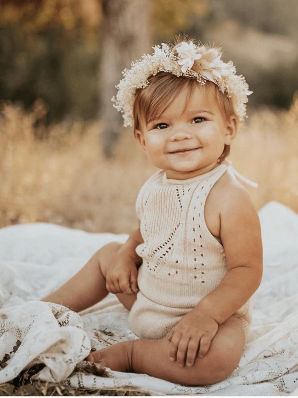 Baileys Blossoms Drake Crochet Halter Romper